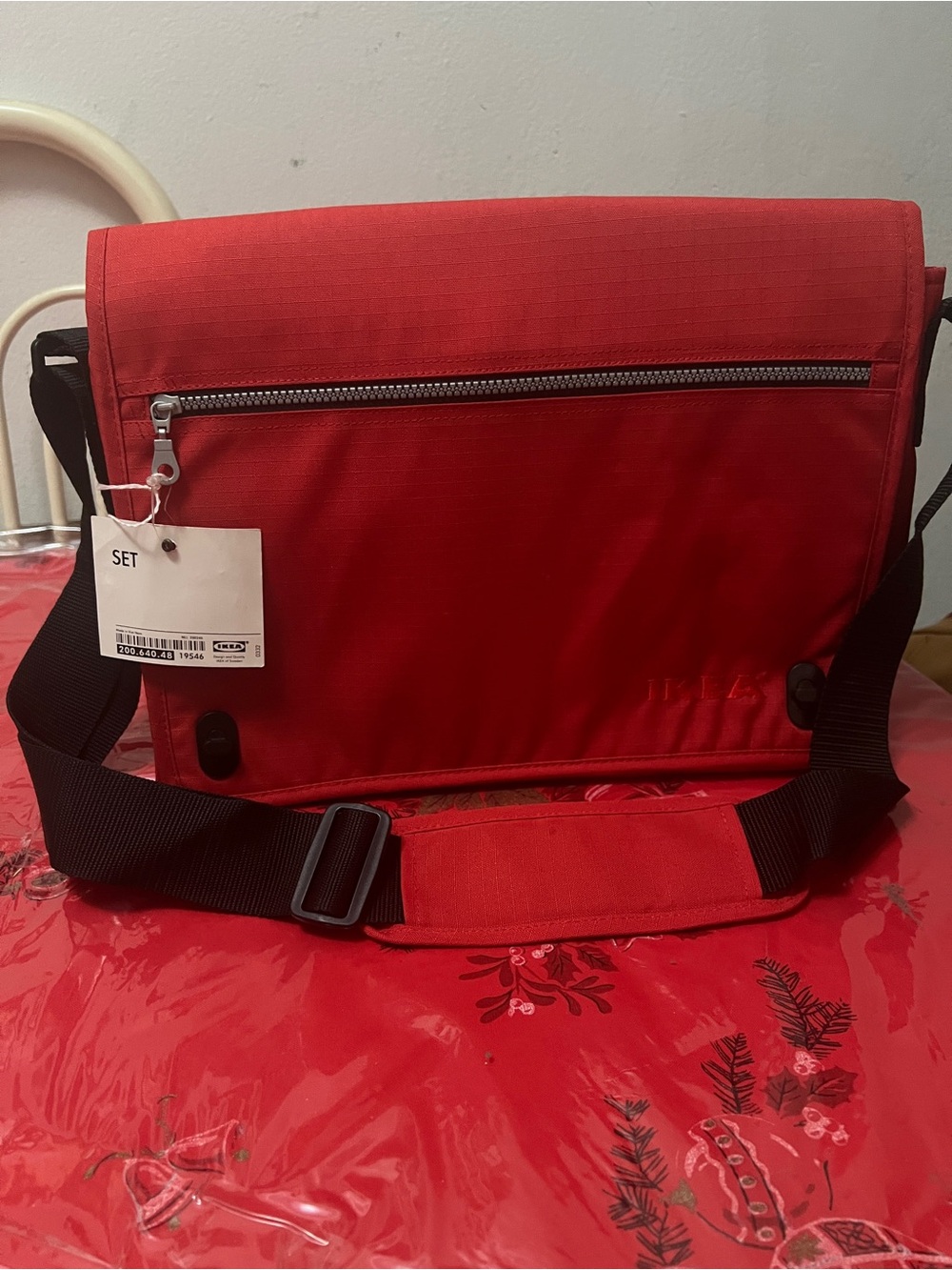 Vintage Ikea 1999 Messenger Bag Red Shoulder Bag Laptop Travel/Work - Picture 1 of 15